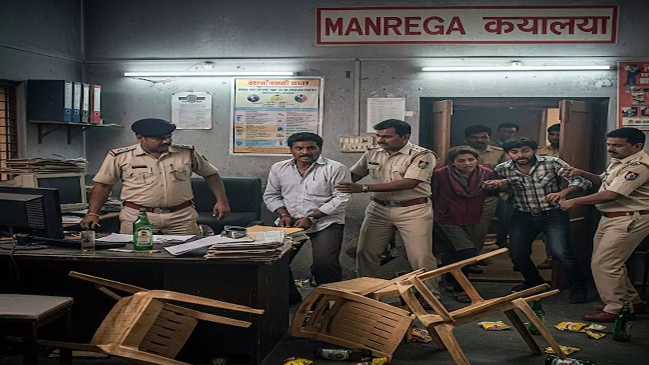 दरभंगा के मनरेगा कार्यालय में शराब पार्टी का भंडाफोड़, चार गिरफ्तार दरभंगा के मनरेगा कार्यालय में शराब पार्टी का भंडाफोड़, चार गिरफ्तार