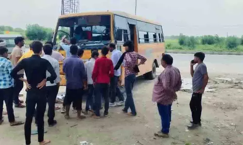 Ajmer:40 स्कूली बच्चों से भरी बस हादसे का शिकार, 7 छात्र घायल
