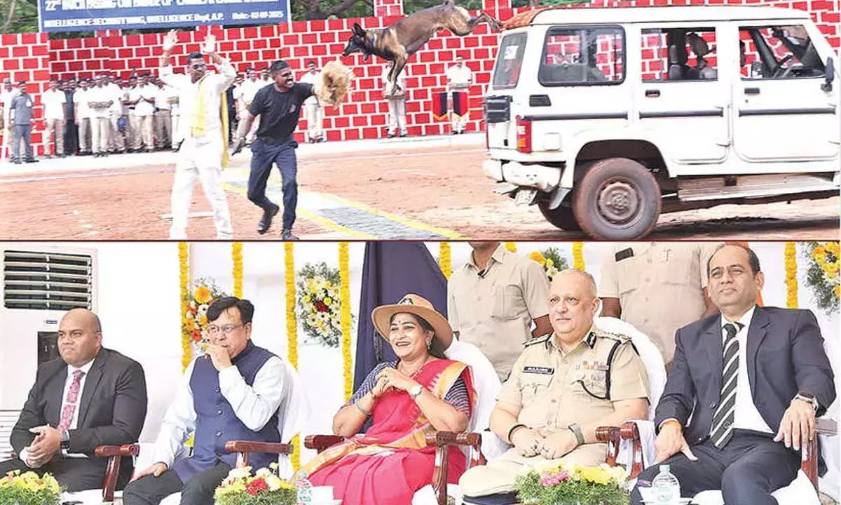 Andhra: राज्य पुलिस बल ने नए कुत्तों की भर्ती का स्वागत किया