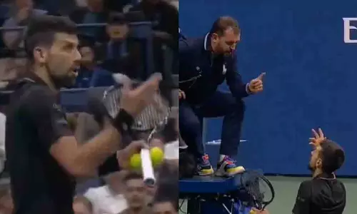 US ओपन में जोकोविच और अंपायर में बहस