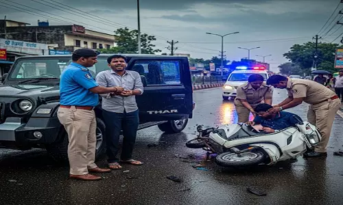 नशे में थार चालक ने स्कूटी सवार को मारी टक्कर, 45 वर्षीय व्यक्ति की मौत