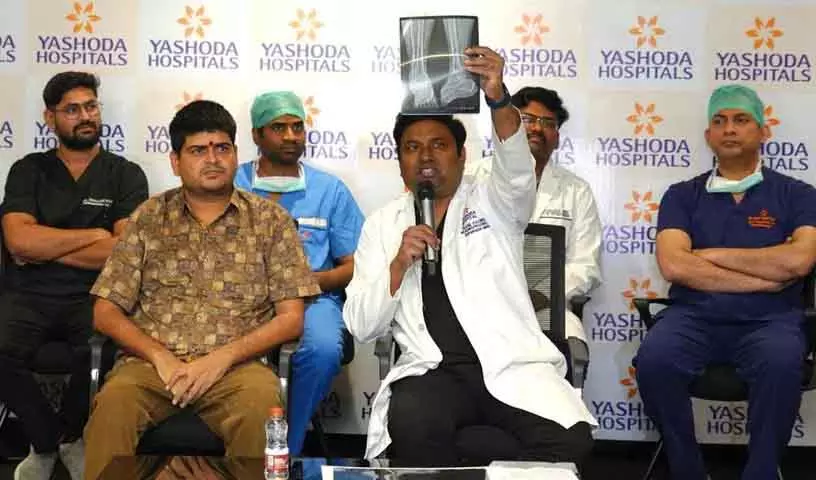 Telugu राज्यों में पहली बार, यशोदा अस्पताल ने पहली 3डी-प्रिंटेड टैलस इम्प्लांट सर्जरी की Telugu राज्यों में पहली बार, यशोदा अस्पताल ने पहली 3डी-प्रिंटेड टैलस इम्प्लांट सर्जरी की