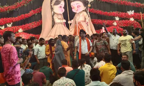 लाखेनगर में AI गणेश प्रतिमाओं को लेकर हंगामा, बजरंग दल-VHP ने किया विरोध
