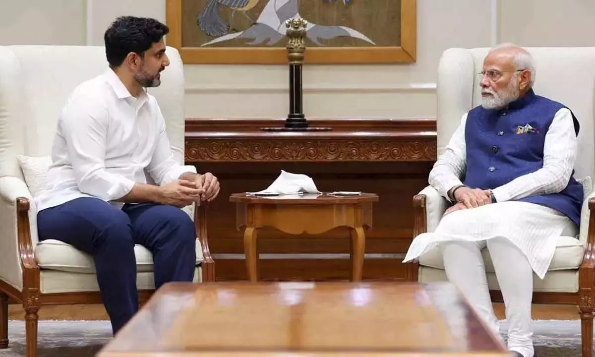 Andhra: लोकेश आज प्रधानमंत्री मोदी से मिलेंगे Andhra: लोकेश आज प्रधानमंत्री मोदी से मिलेंगे