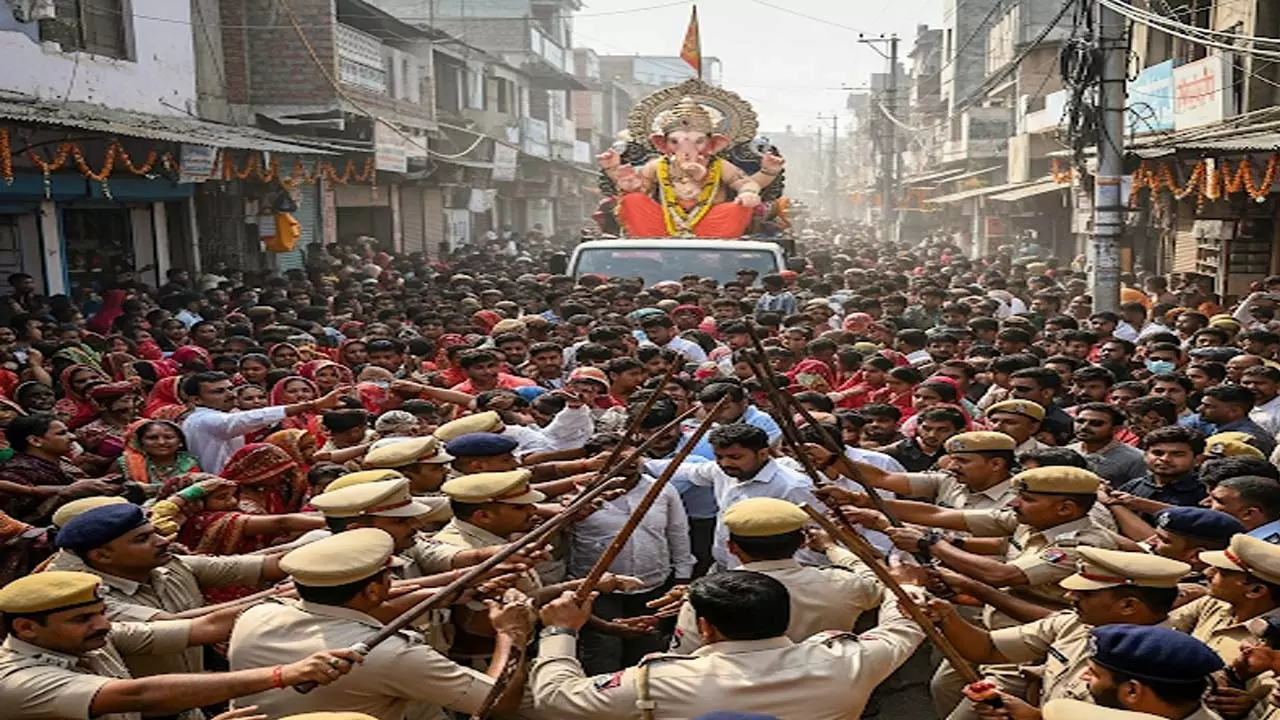 उज्जैन के महिदपुर में गणेश जुलूस के दौरान विवाद उज्जैन के महिदपुर में गणेश जुलूस के दौरान विवाद