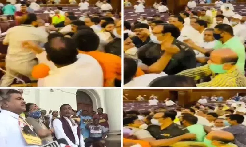 West Bengal विधानसभा में टीएमसी-भाजपा आमने-सामने, सदन में हंगामा West Bengal विधानसभा में टीएमसी-भाजपा आमने-सामने, सदन में हंगामा