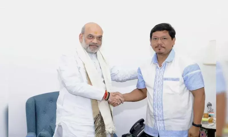 Meghalaya: CM संगमा ने अमित शाह से की मुलाकात, विशेष एआईएस कैडर पर दबाव Meghalaya: CM संगमा ने अमित शाह से की मुलाकात, विशेष एआईएस कैडर पर दबाव
