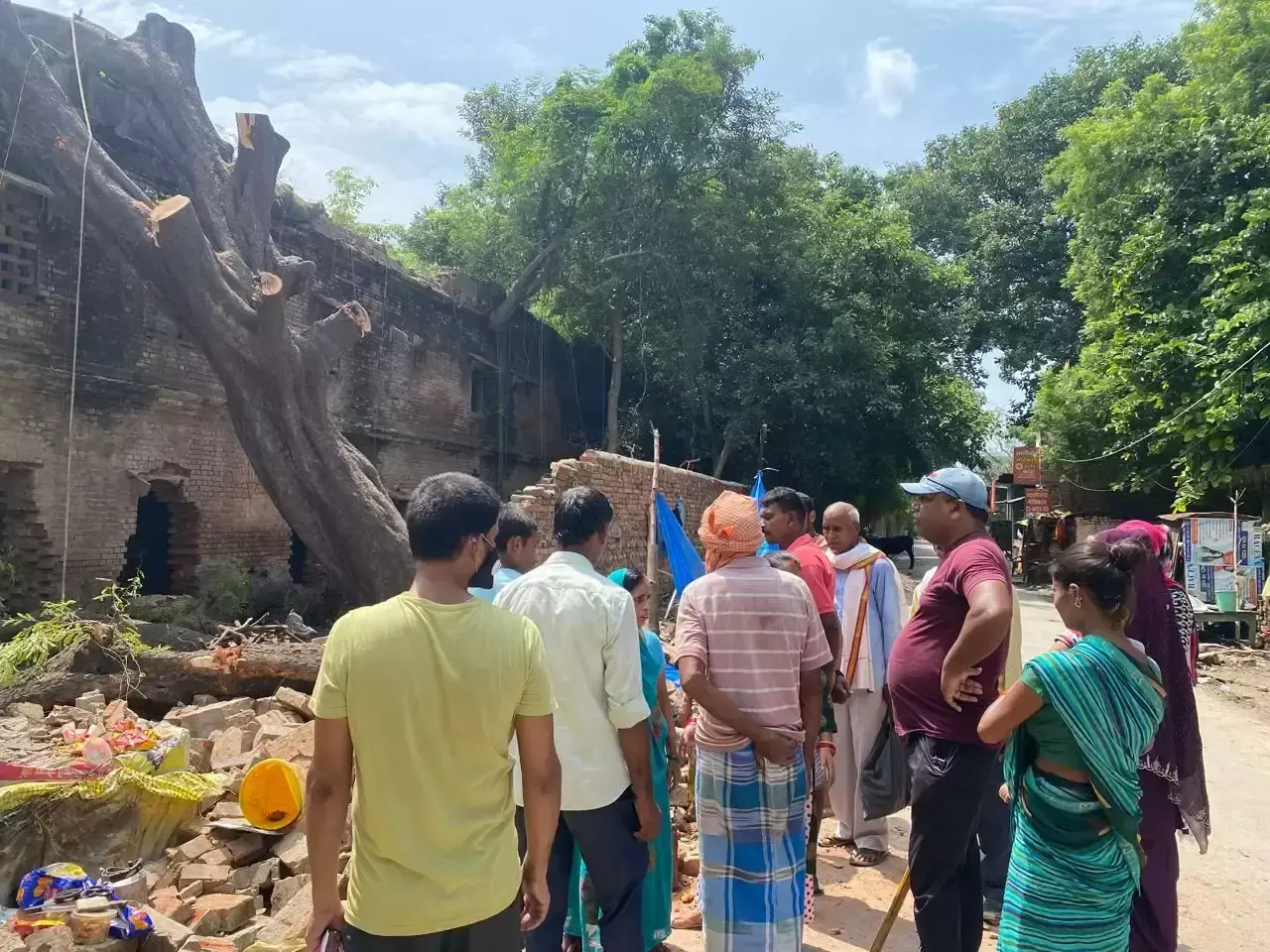 Varanasi में पेड़ गिरा, हादसे में 5 लोग घायल