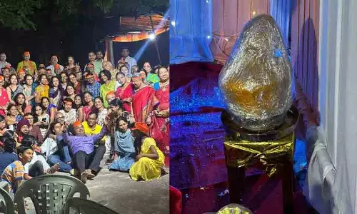 Hyderabad: रिचमंड विला गणेश लड्डू रिकॉर्ड 2.32 करोड़ रुपये में नीलाम Hyderabad: रिचमंड विला गणेश लड्डू रिकॉर्ड 2.32 करोड़ रुपये में नीलाम