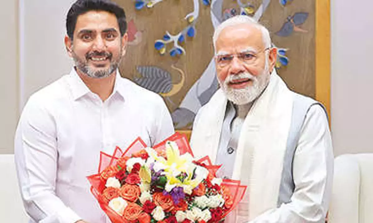 Andhra: लोकेश ने प्रधानमंत्री मोदी से मुलाकात की, आंध्र प्रदेश के लिए समर्थन मांगा