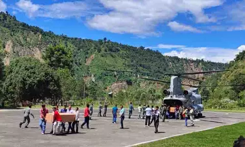 वायुसेना ने Bharmour से 524 फंसे तीर्थयात्रियों को हवाई मार्ग से निकाला