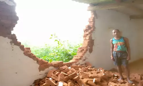 हाथी के आतंक से पूरा गांव भयभीत, कई परिवार बेघर हाथी के आतंक से पूरा गांव भयभीत, कई परिवार बेघर