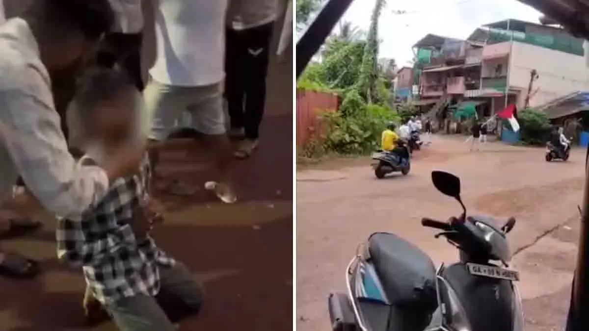 Goa: मडगांव में फिलिस्तीन झंडा लहराने पर युवक से माफ़ी Goa: मडगांव में फिलिस्तीन झंडा लहराने पर युवक से माफ़ी