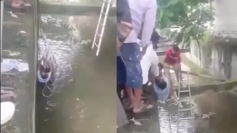 Noida के किसान के साहसिक नाले बचाव ने 30 मिनट की लड़ाई में बच्चे को बचाया Noida के किसान के साहसिक नाले बचाव ने 30 मिनट की लड़ाई में बच्चे को बचाया