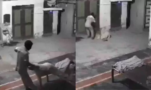 UP: बागपत में एक राक्षस ने दादी को बाल पकड़कर घसीटा और मारपीट की UP: बागपत में एक राक्षस ने दादी को बाल पकड़कर घसीटा और मारपीट की