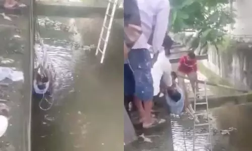 Noida के किसान के साहसिक नाले बचाव ने 30 मिनट की लड़ाई में बच्चे को बचाया