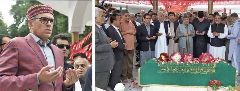 एनसी नेताओं ने शेख अब्दुल्ला की 43वीं पुण्यतिथि पर उन्हें श्रद्धांजलि दी एनसी नेताओं ने शेख अब्दुल्ला की 43वीं पुण्यतिथि पर उन्हें श्रद्धांजलि दी