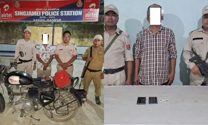 Manipur: बुलेट बाइक से जबरन वसूली करने वाले दो उग्रवादी गिरफ्तार