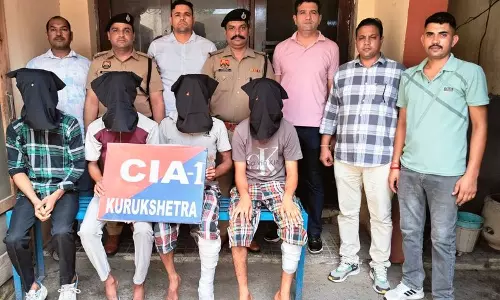 Haryana : कुरुक्षेत्र पुलिस ने 4 बदमाशों को किया गिरफ्तार Haryana : कुरुक्षेत्र पुलिस ने 4 बदमाशों को किया गिरफ्तार