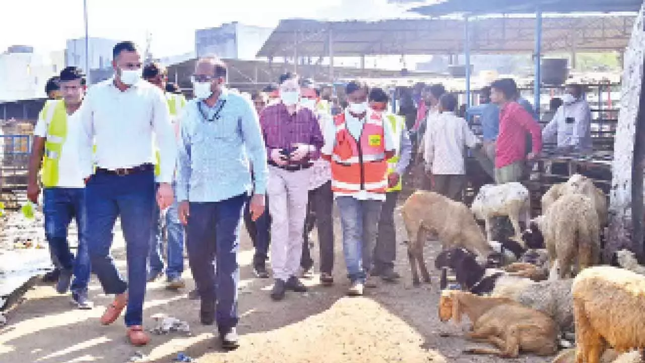 GHMC जल्द ही जियागुडा बूचड़खाने में स्वच्छता संबंधी बुनियादी ढांचे को मजबूत करेगी GHMC जल्द ही जियागुडा बूचड़खाने में स्वच्छता संबंधी बुनियादी ढांचे को मजबूत करेगी