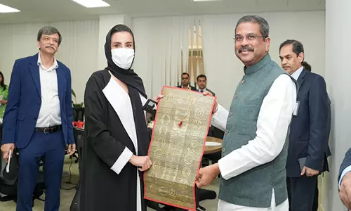 धर्मेंद्र प्रधान ने अपनी दो दिवसीय यात्रा के दौरान IIT दिल्ली के अबू धाबी परिसर का किया दौरा