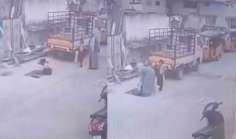 स्कूल जाते समय छह साल की बच्ची नाले में गिरी स्कूल जाते समय छह साल की बच्ची नाले में गिरी