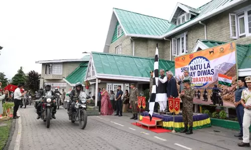 राज्यपाल ने 59वें नाथुला विजय दिवस के उपलक्ष्य में बाइक रैली को हरी झंडी दिखाई