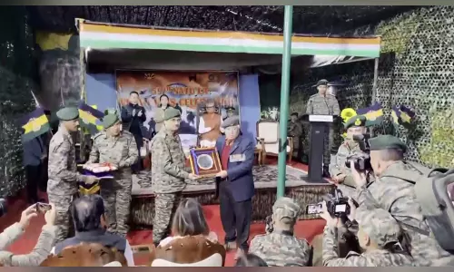 भारत-चीन सीमा पर CM तमांग और राज्यपाल माथुर की मौजूदगी में मनाया गया 59वां नाथुला विजय दिवस