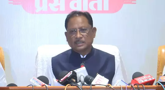 CM साय ने रायपुर में प्रेस कॉन्फ्रेंस की, GST पर मिली राहत की जानकारी दी CM साय ने रायपुर में प्रेस कॉन्फ्रेंस की, GST पर मिली राहत की जानकारी दी