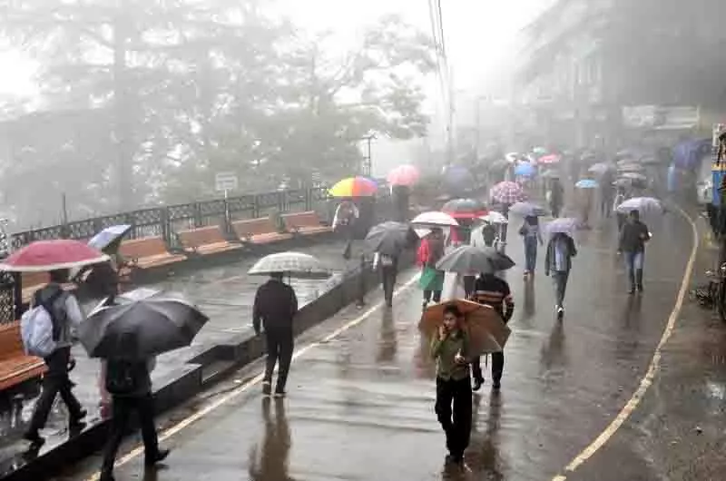 Himachal में 17 सितंबर तक बारिश जारी रहने की संभावना Himachal में 17 सितंबर तक बारिश जारी रहने की संभावना