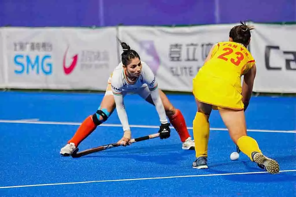 Womens Hockey Asia Cup : भारत को दूसरे सुपर 4 मैच में चीन ने 1-4 से हराया Womens Hockey Asia Cup : भारत को दूसरे सुपर 4 मैच में चीन ने 1-4 से हराया