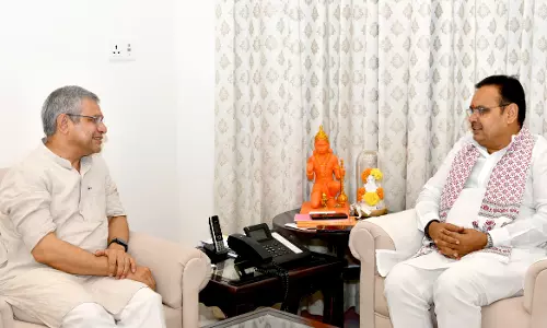 Jaipur: मुख्यमंत्री से केंद्रीय रेल मंत्री अश्विनी वैष्णव की शिष्टाचार भेंट