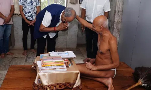 जगदलपुर में सांसद बृजमोहन अग्रवाल ने जैन संतों से लिया आशीर्वाद