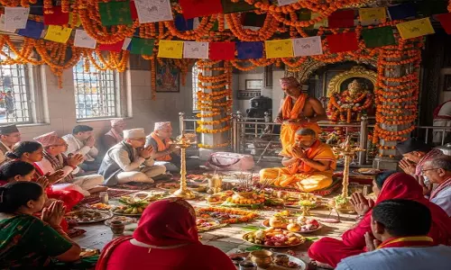 कानपुर में नेपाली समाज ने नेपाल की शांति और स्थिरता के लिए किया सामूहिक पूजा-अर्चना