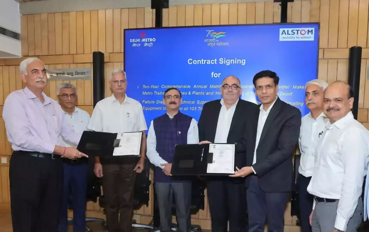 New Delhi: मेट्रो की विश्वसनीयता बढ़ाने अल्स्टॉम से किया समझौता