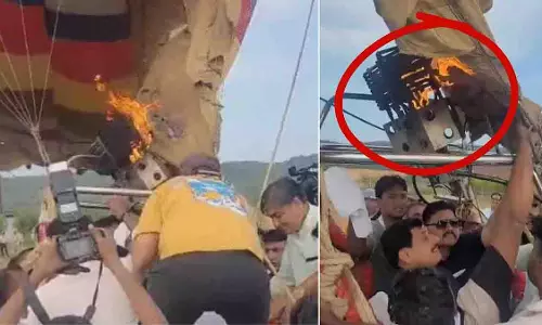 मंदसौर में CM मोहन यादव के हॉट एयर बैलून में लगी आग