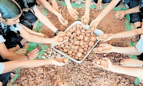 एक घंटे में 20,000 से ज़्यादा सीड बॉल Kannur के पेराट्टा सेंट जोसेफ स्कूल के छात्रों ने रचा इतिहास