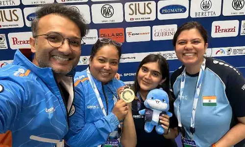 ईशा सिंह ने निंग्बो में ISSF विश्व कप में भारत को पहला पदक दिलाया ईशा सिंह ने निंग्बो में ISSF विश्व कप में भारत को पहला पदक दिलाया