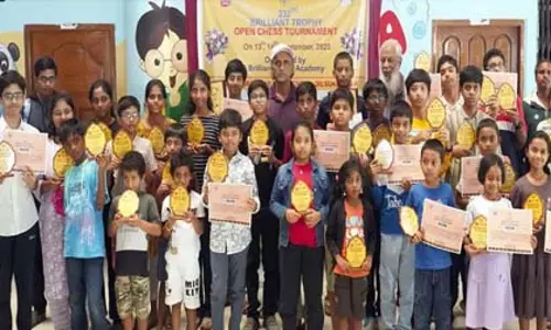 हैदराबाद में 232वां ब्रिलियंट ट्रॉफी शतरंज टूर्नामेंट: रिषि पल्लागानी और के श्री चरणतेज ने जीते शीर्ष पुरस्कार