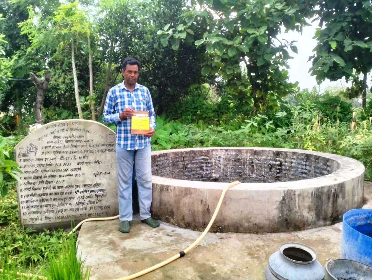 मनरेगा से मिली नई राह : कुएं के निर्माण से रामनारायण के खेतों में लहलहाई हरियाली मनरेगा से मिली नई राह : कुएं के निर्माण से रामनारायण के खेतों में लहलहाई हरियाली