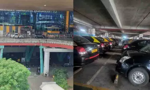 Chennai हवाई अड्डे के यात्रियों ने टैक्सियों से अधिक किराया वसूलने के खिलाफ कार्रवाई की मांग की Chennai हवाई अड्डे के यात्रियों ने टैक्सियों से अधिक किराया वसूलने के खिलाफ कार्रवाई की मांग की