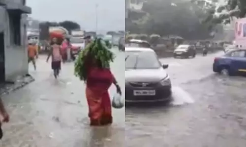 Mumbai : भारी बारिश की चेतावनी के बीच वाशी, तुर्भे और अन्य क्षेत्रों में भीषण जलभराव