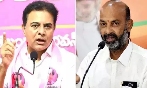 KTR ने केंद्रीय मंत्री बंदी संजय के खिलाफ 10 करोड़ रुपये का मानहानि का मुकदमा दायर किया KTR ने केंद्रीय मंत्री बंदी संजय के खिलाफ 10 करोड़ रुपये का मानहानि का मुकदमा दायर किया