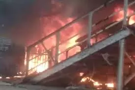South 24 Parganas: संतोषपुर स्टेशन पर आग, कई दुकानें जलकर खाक South 24 Parganas: संतोषपुर स्टेशन पर आग, कई दुकानें जलकर खाक
