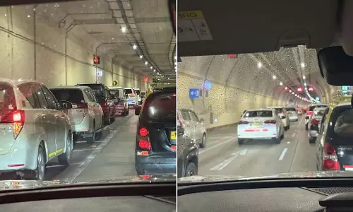Mumbai : कोस्टल रोड दक्षिण की ओर भारी ट्रैफिक जाम Mumbai : कोस्टल रोड दक्षिण की ओर भारी ट्रैफिक जाम
