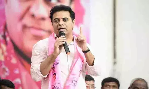 भारत-पाक क्रिकेट मैच के बाद KTR ने छद्म राष्ट्रवाद और पाखंड को लेकर BJP पर निशाना साधा भारत-पाक क्रिकेट मैच के बाद KTR ने छद्म राष्ट्रवाद और पाखंड को लेकर BJP पर निशाना साधा