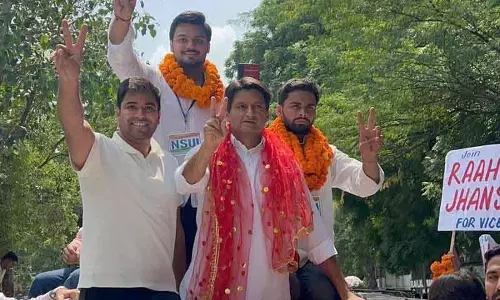 डीयू चुनाव: अजय राय और दीपेंद्र हुड्डा ने NSUI उम्मीदवारों के लिए रैली की