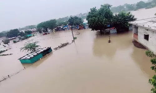 छत्रपति संभाजीनगर: सिल्लोड तालुका के गांवों में भारी बारिश से बाढ़, फसलों को भारी नुकसान छत्रपति संभाजीनगर: सिल्लोड तालुका के गांवों में भारी बारिश से बाढ़, फसलों को भारी नुकसान