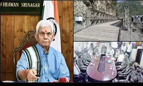एलजी मनोज सिन्हा ने रामबन-गूल रोड पर बेली ब्रिज का वर्चुअल उद्घाटन किया