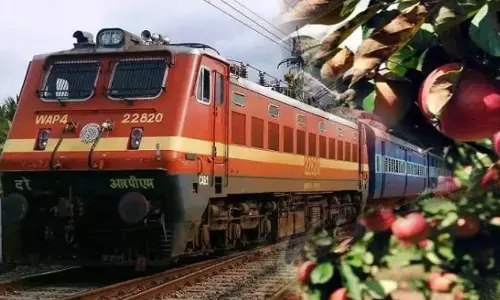 Srinagar: कश्मीर सेब की खेप रेलवे से बाहरी मंडियों में